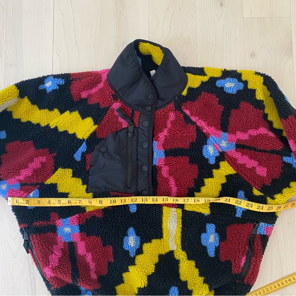 Free People Hit The Slopes Printed Pullover in Moroccan Night Combo size medium - Picture 7 of 9
